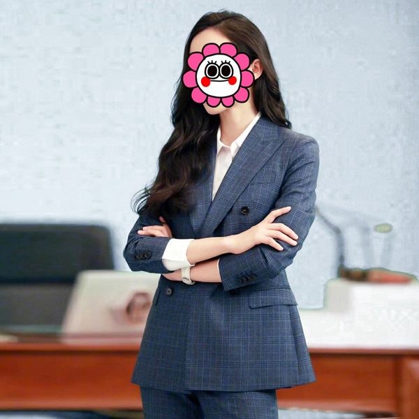gofn7 small women's han xue plaid double-breasted jacket jackettemperament jacket business suit women's suit iyjlc, Gray
gofn7 small women's han xue plaid double-breasted jacket jackettemperament jacket business suit women's suit iyjlc, Gray