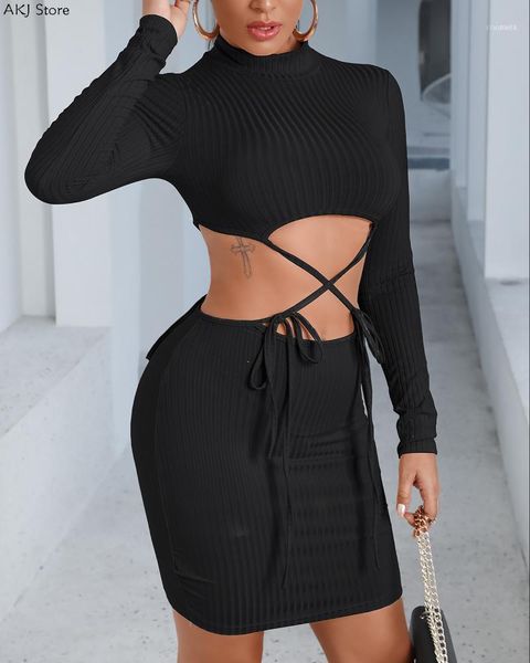 women hollow out long sleeve autumn ribbed solid cutout waist bodycon dress11, Black;gray
women hollow out long sleeve autumn ribbed solid cutout waist bodycon dress11, Black;gray
