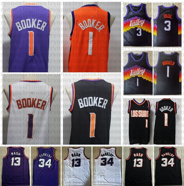 2021 mens city devin 1 booker city steve 13 nash charles 34 barkley basketball jerseys purple college vintage stitched shirts s, Black
2021 mens city devin 1 booker city steve 13 nash charles 34 barkley basketball jerseys purple college vintage stitched shirts s, Black