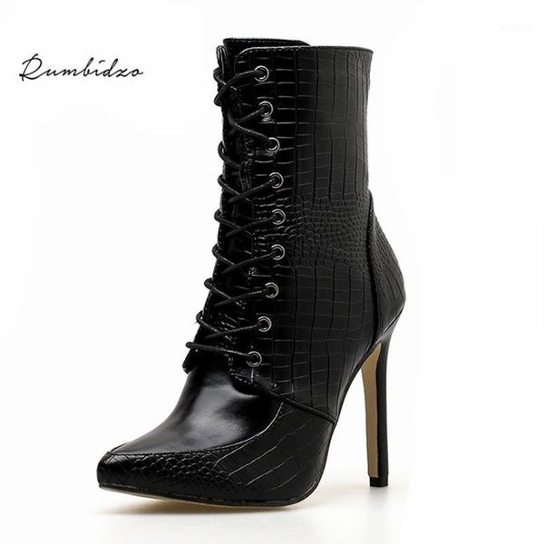 boots rumbidzo pointed toe women 2021 winter woman high heels warm plush ankle bootie thin heeled snake print1, Black 
boots rumbidzo pointed toe women 2021 winter woman high heels warm plush ankle bootie thin heeled snake print1, Black