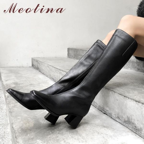 boots meotina natural genuine leather knee high women block heel long square toe zipper shoes female autumn winter 391, Black
boots meotina natural genuine leather knee high women block heel long square toe zipper shoes female autumn winter 391, Black