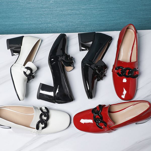 2021 pumps of patent current women's decoration fashionable shoes europe and america british style j0c1, Black
2021 pumps of patent current women's decoration fashionable shoes europe and america british style j0c1, Black