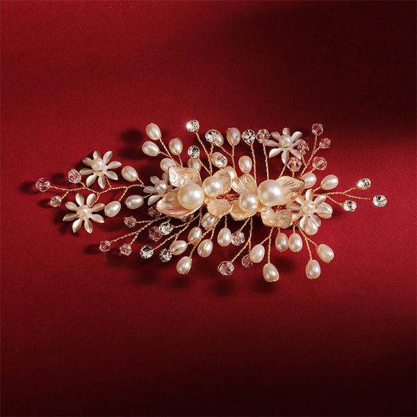 ttlife creative headdress handmade pearl hairpin rhinestone crystal flowers bride head ornaments wedding ornaments headpiece, Golden;silver
ttlife creative headdress handmade pearl hairpin rhinestone crystal flowers bride head ornaments wedding ornaments headpiece, Golden;silver
