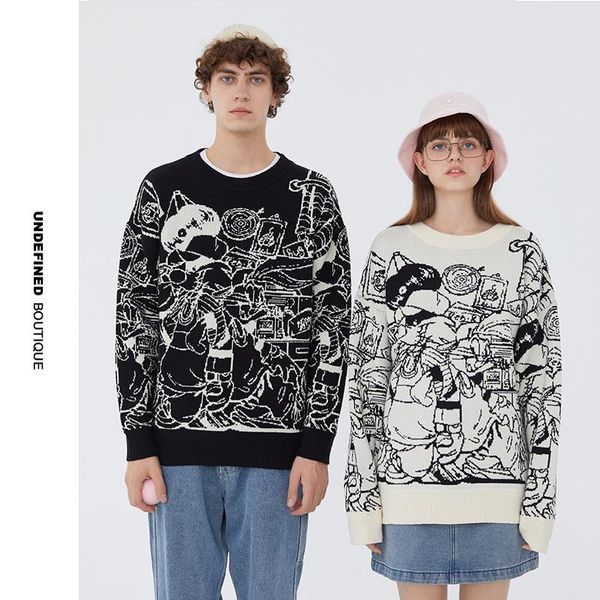 undefinedboutique men's sweater brand autumn winter pullover men print sweater men knitted oversized, White;black
undefinedboutique men's sweater brand autumn winter pullover men print sweater men knitted oversized, White;black