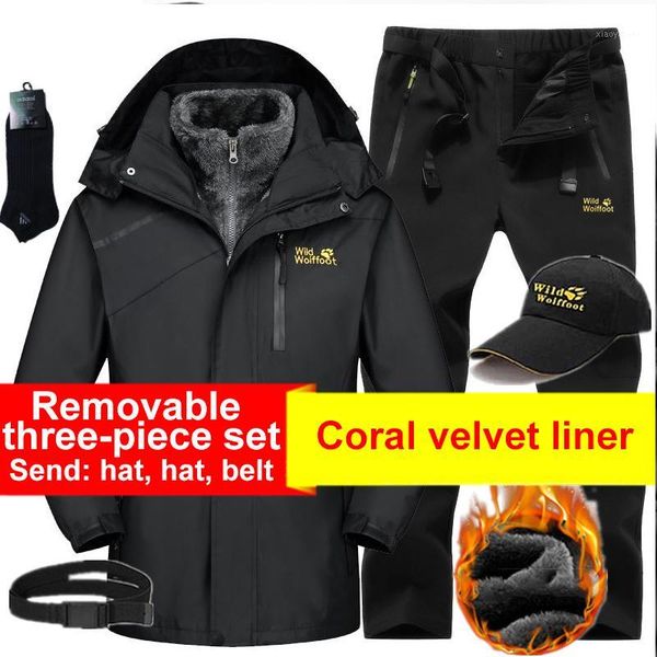 outdoor jackets&hoodies men's three-in-one charge jacket detachable winter plus velvet thick climbing suit pants waterproof1, Blue;black
outdoor jackets&hoodies men's three-in-one charge jacket detachable winter plus velvet thick climbing suit pants waterproof1, Blue;black