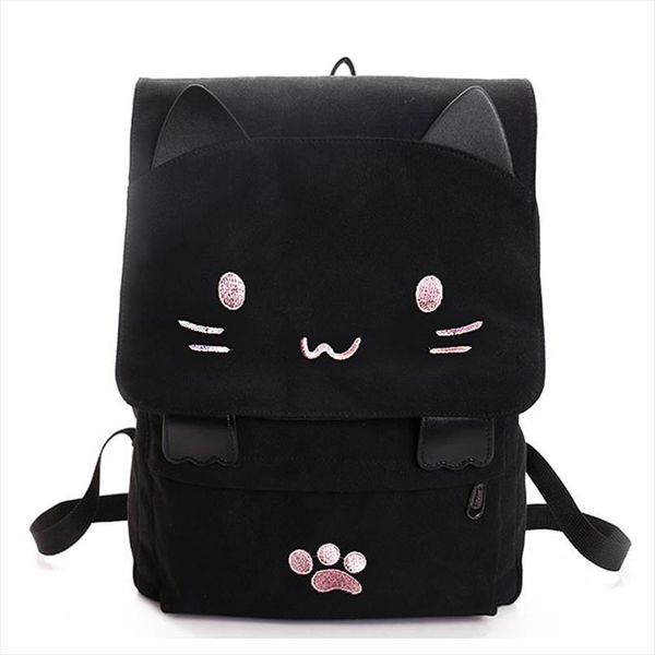 texu cute cat embroidery canvas student bag cartoons women backpack leisure school bag black amp;pink
texu cute cat embroidery canvas student bag cartoons women backpack leisure school bag black amp;pink