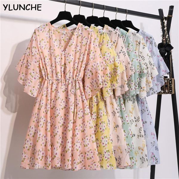 party dresses 2021spring summer v-neck print sweet ruffle sleeeve slim casual drawstring women dress chiffon knee1, White;black
party dresses 2021spring summer v-neck print sweet ruffle sleeeve slim casual drawstring women dress chiffon knee1, White;black