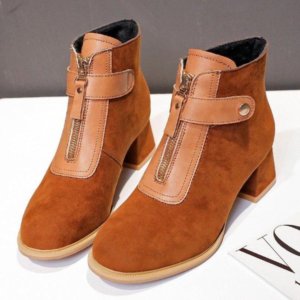 comfort platform ankle boots for women high heels front zipper tube fashion short boots shoes woman square heel botas mujer 2021, Black
comfort platform ankle boots for women high heels front zipper tube fashion short boots shoes woman square heel botas mujer 2021, Black