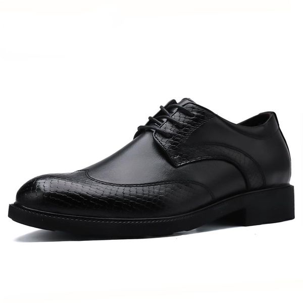 genuine leather men dress shoes classic brogues business shose men formal wedding shoes oxford for increasing, Black
genuine leather men dress shoes classic brogues business shose men formal wedding shoes oxford for increasing, Black