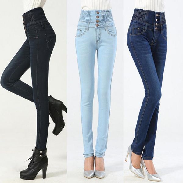 women's jeans 2021 women high waist skinny pencil breasted denim pants trousers slim stretch big size 36/38/401, Blue
women's jeans 2021 women high waist skinny pencil breasted denim pants trousers slim stretch big size 36/38/401, Blue