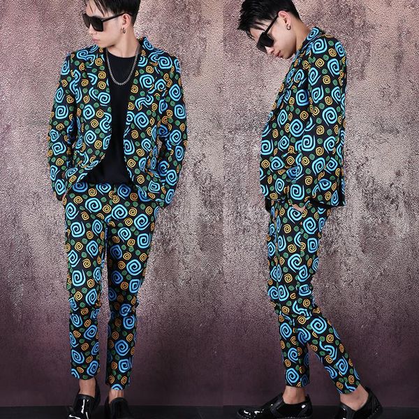 men's print suit suit slim suits personality trends men's nightclubs dj suits bars male singers costumes, White;black
men's print suit suit slim suits personality trends men's nightclubs dj suits bars male singers costumes, White;black