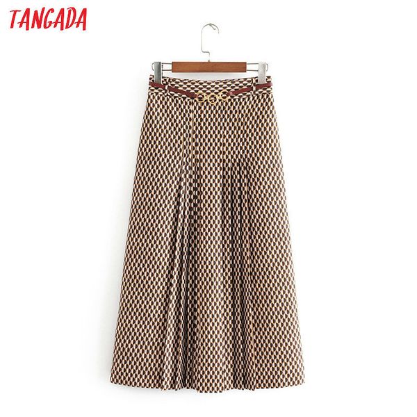 tangada fashion women geometric print midi skirt for work vintage elegant office ladies skirts with belt 3h144 y200326, Black
tangada fashion women geometric print midi skirt for work vintage elegant office ladies skirts with belt 3h144 y200326, Black