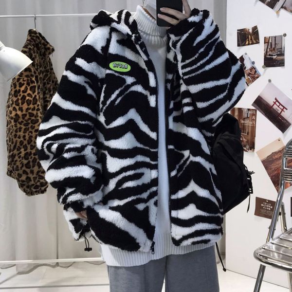 2021 new winter new stripe men's zebra cotton bun double suit jacket with hoodie parka frete white paj5, Black
2021 new winter new stripe men's zebra cotton bun double suit jacket with hoodie parka frete white paj5, Black
