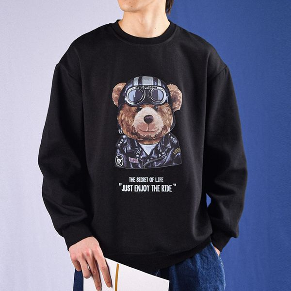 2021 new privathinker biker bear graphic sweatshirt hoodies oversized casual pullover warm fleece soft hoodie men korean streetwear 52li, Black
2021 new privathinker biker bear graphic sweatshirt hoodies oversized casual pullover warm fleece soft hoodie men korean streetwear 52li, Black
