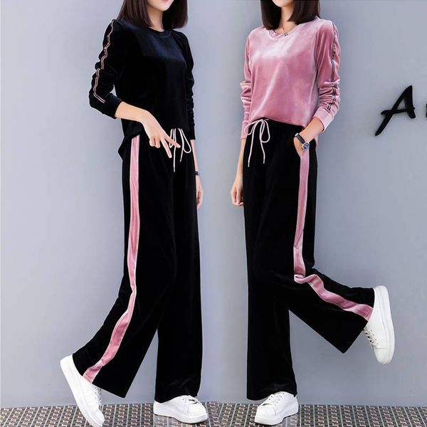 2020 spring jerk women solid suit 0-neck velvet sweater + long pants 2 piece together hspm, Gray
2020 spring jerk women solid suit 0-neck velvet sweater + long pants 2 piece together hspm, Gray
