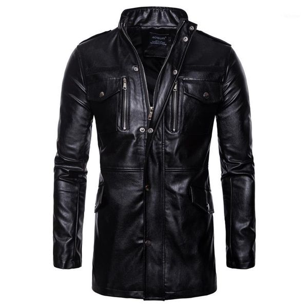 autumn motorcycle leather jacket men long windbreaker coat pu leather jacket male multi-pocket jacket,b0361, Black
autumn motorcycle leather jacket men long windbreaker coat pu leather jacket male multi-pocket jacket,b0361, Black