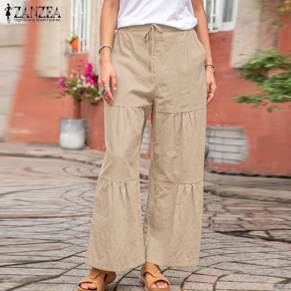 2021 zanzea fashion ruffle pants women drawstring trousers autumn casual elastic waist long pantalon palazzo female solid turnip, Black;white
2021 zanzea fashion ruffle pants women drawstring trousers autumn casual elastic waist long pantalon palazzo female solid turnip, Black;white