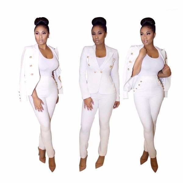 women's two piece pants women white suits blazer with fashion double breasted long sleeve and set office business jacket1
women's two piece pants women white suits blazer with fashion double breasted long sleeve and set office business jacket1