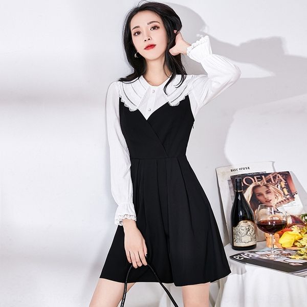 fxuka two black foreign style new dress women's 2020 early autumn junior baby collar long sleeve shirt v-neck piece suspender skirt sus, Gray
fxuka two black foreign style new dress women's 2020 early autumn junior baby collar long sleeve shirt v-neck piece suspender skirt sus, Gray
