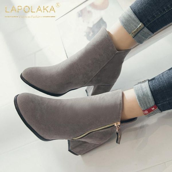 lapolaka 2020 new fashion concise office fashion boots woman shoes chunky heels zipper work ankle boots ladies footwear, Black
lapolaka 2020 new fashion concise office fashion boots woman shoes chunky heels zipper work ankle boots ladies footwear, Black
