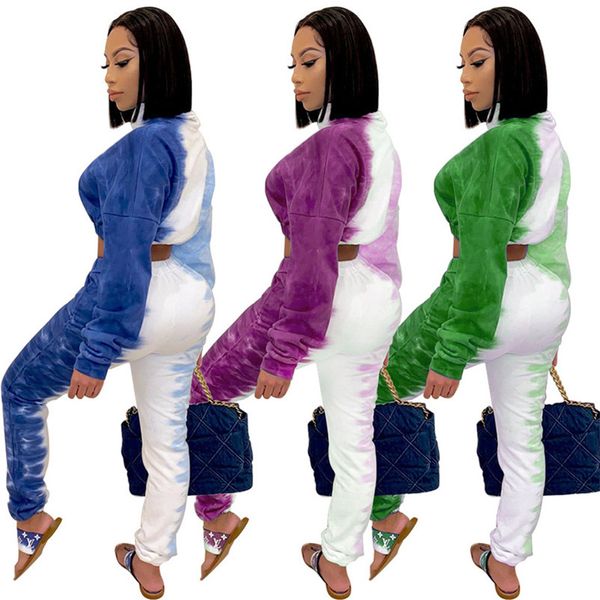 gradient tie-dye women tracksuit long sleeve crop turn-down collar half zipper sweater+legging pants outfits sportwear s-3xl d102604, White
gradient tie-dye women tracksuit long sleeve crop turn-down collar half zipper sweater+legging pants outfits sportwear s-3xl d102604, White