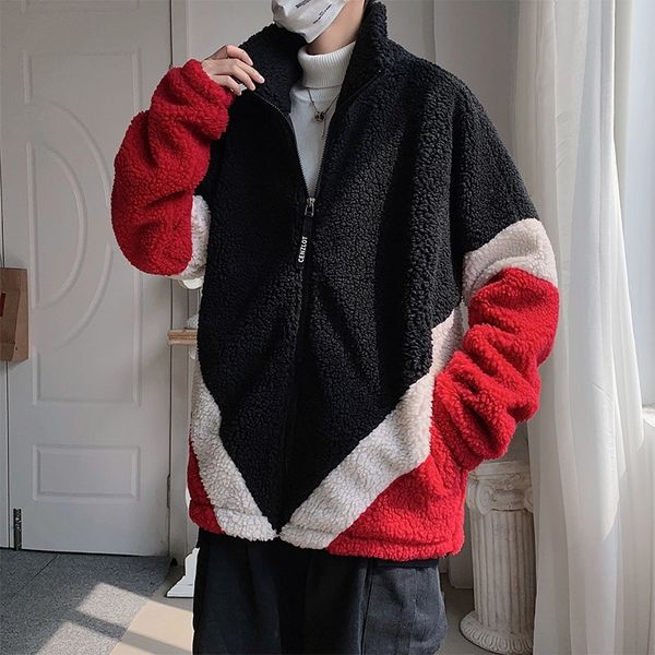 autumn and winter new color matching cashmere thickened cashmere cotton padded jacket men's korean fashion couple's stand collar c, Black
autumn and winter new color matching cashmere thickened cashmere cotton padded jacket men's korean fashion couple's stand collar c, Black