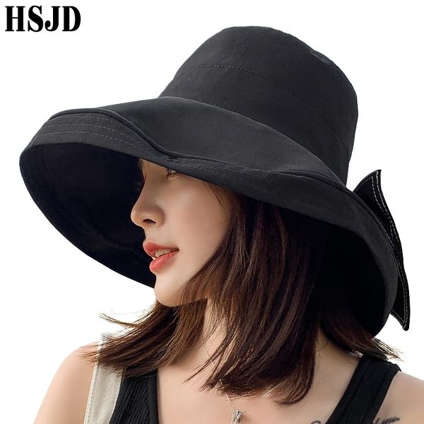 female elegant large wide brim bowknot sun hats cotton foldable anti-uv beach hat panama women summer cap sunscreen bonnet y200714, Blue;gray
female elegant large wide brim bowknot sun hats cotton foldable anti-uv beach hat panama women summer cap sunscreen bonnet y200714, Blue;gray