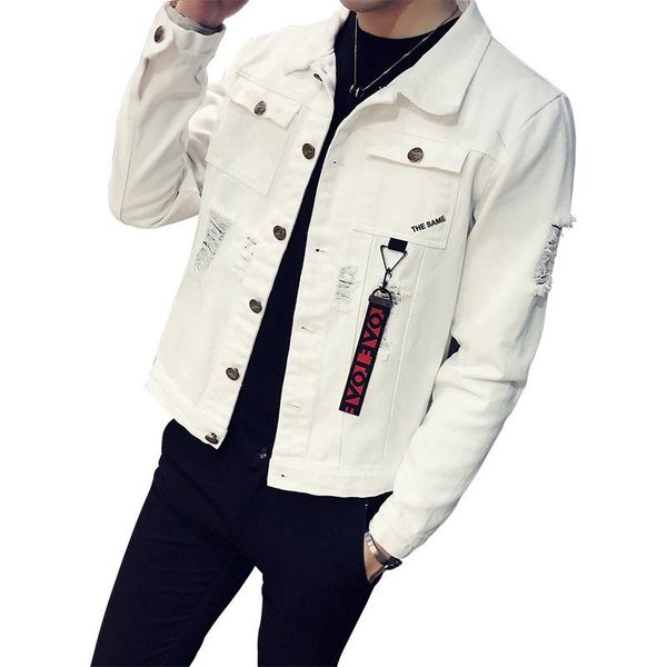 men's jackets fashion 2021 ripped hole denim jacket male korean trendy student cowboy handsome men spring autumn society coat, Black;brown
men's jackets fashion 2021 ripped hole denim jacket male korean trendy student cowboy handsome men spring autumn society coat, Black;brown