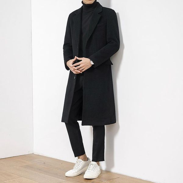 autumn winter wool coats oversize men long sleeve black woolen blend coat casual windbreaker cotton over knee long overcoat men1 
autumn winter wool coats oversize men long sleeve black woolen blend coat casual windbreaker cotton over knee long overcoat men1