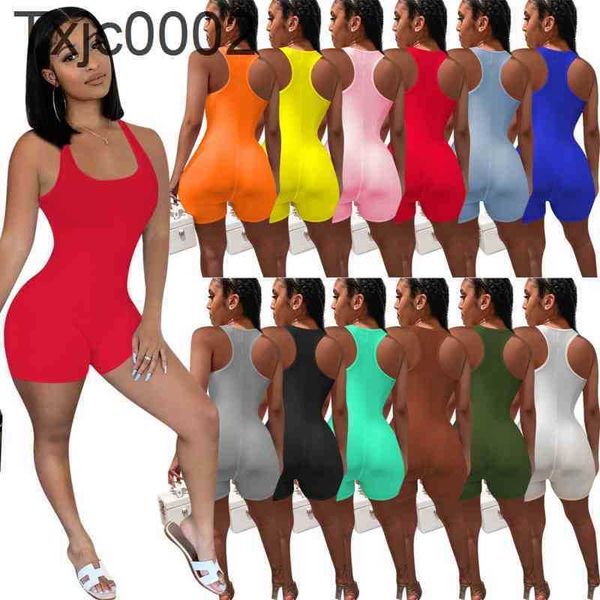 women jumpsuits designer slim sling summer solid color sleeveless vest shorts sports rompers club tight overalls pants 12 colours, Black;white
women jumpsuits designer slim sling summer solid color sleeveless vest shorts sports rompers club tight overalls pants 12 colours, Black;white