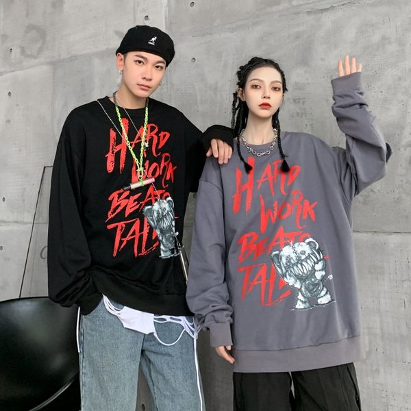 lettered graffiti printed long sleeve sweater for men's funerals hip hop personality street loose pulloversweater pullover crew neck pu, Black
lettered graffiti printed long sleeve sweater for men's funerals hip hop personality street loose pulloversweater pullover crew neck pu, Black