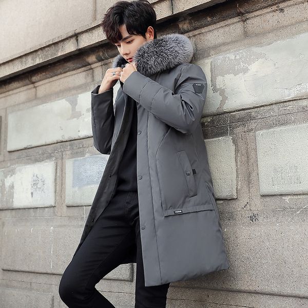 down jacket mid long lightweight 2020 new wear thickened tide brand winter coat men's, Black
down jacket mid long lightweight 2020 new wear thickened tide brand winter coat men's, Black