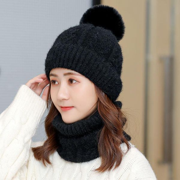 beanie/skull caps korean fashion wool knitted two-piece set women's winter velvet thick hat protection ear large ball cap, Blue;gray
beanie/skull caps korean fashion wool knitted two-piece set women's winter velvet thick hat protection ear large ball cap, Blue;gray