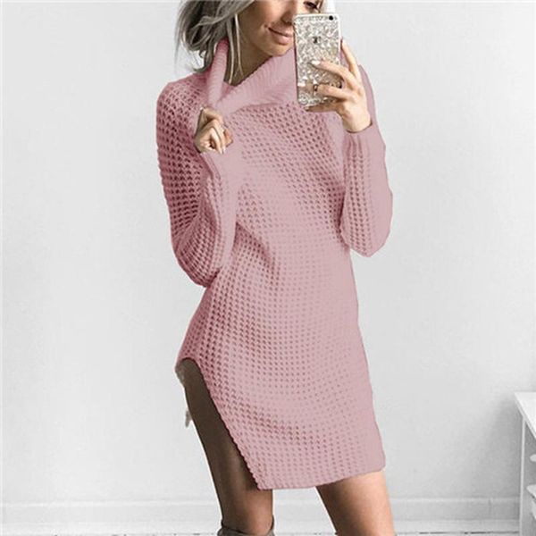autumn winter sweater dress women vintage turtleneck split knitted dress casual evening party vestidos de fiesta, Black;gray
autumn winter sweater dress women vintage turtleneck split knitted dress casual evening party vestidos de fiesta, Black;gray