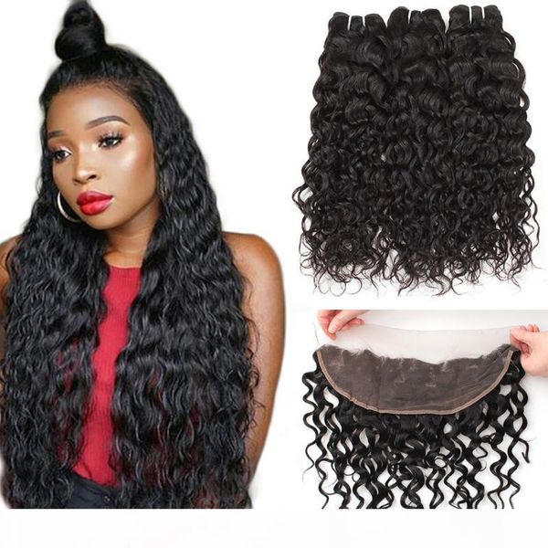 8a brazilian virgin human hair 3bundles with 13x4 ear to ear lace frontal water wave deep loose wave kinky curly human hair bundles, Black
8a brazilian virgin human hair 3bundles with 13x4 ear to ear lace frontal water wave deep loose wave kinky curly human hair bundles, Black