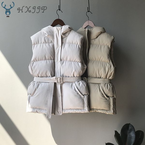 hxjjp women vest winter jacket pocket hooded coat warm casual cotton padded vest female slim sleeveless waistcoat belt in stock lj201204, Black;white
hxjjp women vest winter jacket pocket hooded coat warm casual cotton padded vest female slim sleeveless waistcoat belt in stock lj201204, Black;white