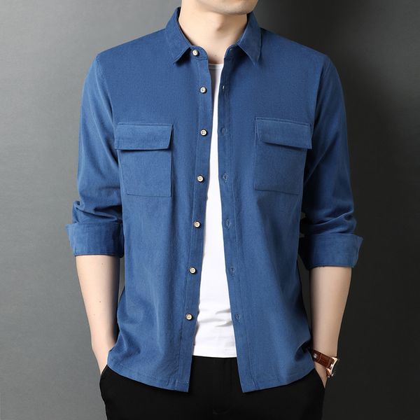 2021 spring and autumn new cotton handsome korean trend versatile youth shirt men's wear, White;black
2021 spring and autumn new cotton handsome korean trend versatile youth shirt men's wear, White;black