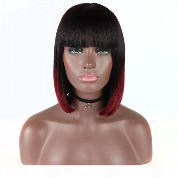 red lace front bob wigs for black women heat resistant hair black ombre wine red short bob hair synthetic lace front wigs, Black;brown
red lace front bob wigs for black women heat resistant hair black ombre wine red short bob hair synthetic lace front wigs, Black;brown