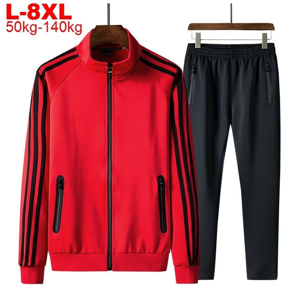 autumn sportswear tracksuits men sets large size men's clothing jacket+pants 2 pieces sports set plus size 8xl 7xl tracksuit man 201118, Gray
autumn sportswear tracksuits men sets large size men's clothing jacket+pants 2 pieces sports set plus size 8xl 7xl tracksuit man 201118, Gray