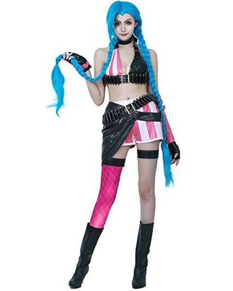лига kukucos женской легенды loose cannon jinx платье костюм косплей костюм halloween party платья, Black
лига kukucos женской легенды loose cannon jinx платье костюм косплей костюм halloween party платья, Black