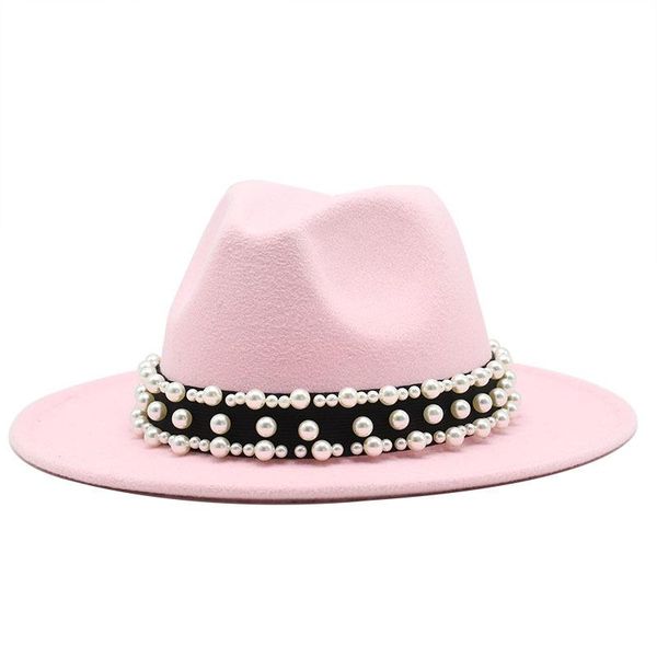 big size 56-61cm men women wide brim wool felt fedora panama hat pearl belt jazz trilby cap white/pink party formal hat, Blue;gray
big size 56-61cm men women wide brim wool felt fedora panama hat pearl belt jazz trilby cap white/pink party formal hat, Blue;gray