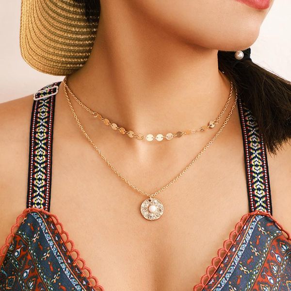 fashion multilayer necklace with zinc alloy for women pendant necklace with pearl statement jewelry wholesale, Silver
fashion multilayer necklace with zinc alloy for women pendant necklace with pearl statement jewelry wholesale, Silver