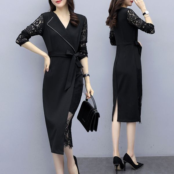 hepburn's little black women's new style in autumn 2020with waist closing and dress dresslace dressthinmedium and long lace stitch, Black;gray
hepburn's little black women's new style in autumn 2020with waist closing and dress dresslace dressthinmedium and long lace stitch, Black;gray