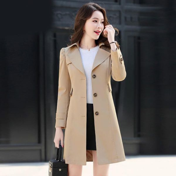 women's trench coats 2021 autumn winter coat for women single breasted slim fit overcoats casaco feminino abrigos mujer casual outerwea, Tan;black
women's trench coats 2021 autumn winter coat for women single breasted slim fit overcoats casaco feminino abrigos mujer casual outerwea, Tan;black