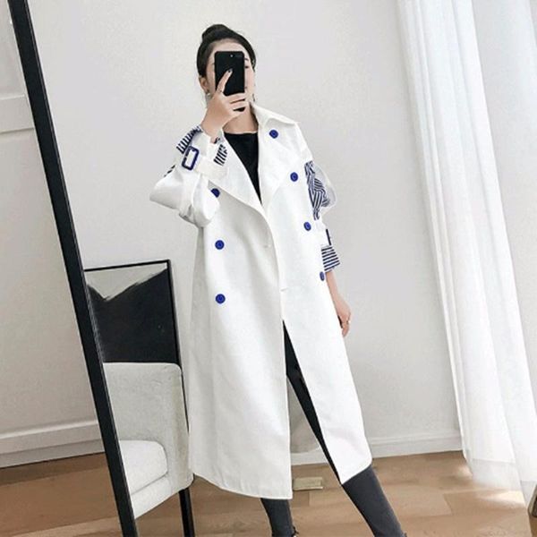 women's trench coats 2021 fashion womne clothes korean girl's windbreaker two paper sleeve joint stripe chic loose coat white 5260, Tan;black
women's trench coats 2021 fashion womne clothes korean girl's windbreaker two paper sleeve joint stripe chic loose coat white 5260, Tan;black