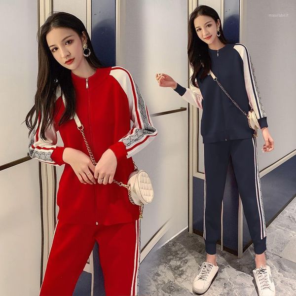 2020 winter knit sweater sportswear suit female early autumn fashion casual two-piece1, White
2020 winter knit sweater sportswear suit female early autumn fashion casual two-piece1, White