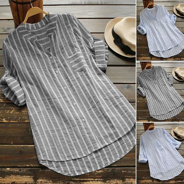cool women's blouse striped sell casual summer v-neck blouses loose mid-length tunic khaki black shirts plus size s-5xl, White
cool women's blouse striped sell casual summer v-neck blouses loose mid-length tunic khaki black shirts plus size s-5xl, White