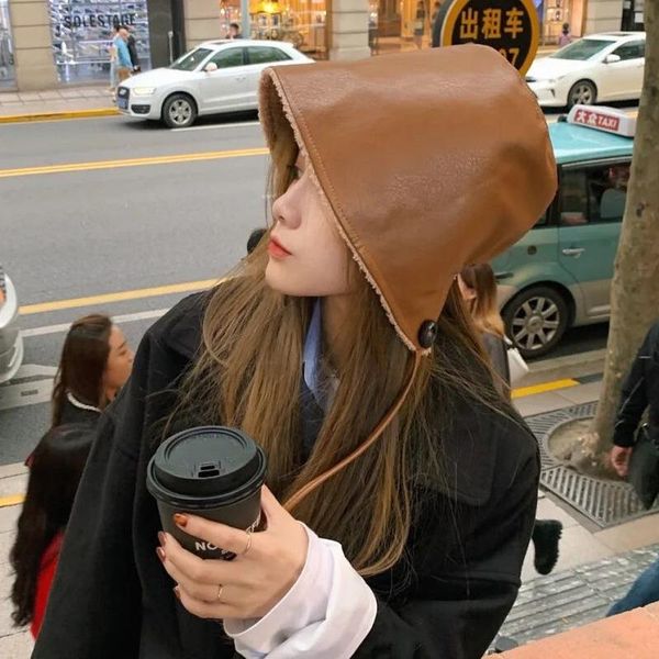 wide brim hats spring autumn bucket hat faux leather pu cotton solid women's fashion cap panama fisherman caps, Blue;gray
wide brim hats spring autumn bucket hat faux leather pu cotton solid women's fashion cap panama fisherman caps, Blue;gray
