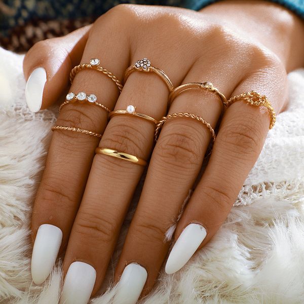 new vintage gold ring sets fashion cz crystal stone twist pearl hollow rings for women zircon geometric wedding rings, Silver
new vintage gold ring sets fashion cz crystal stone twist pearl hollow rings for women zircon geometric wedding rings, Silver