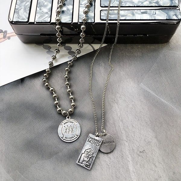 cool girls love double-layer disc for small number of net red tide people 2-piece set with single and double necklaces, Silver
cool girls love double-layer disc for small number of net red tide people 2-piece set with single and double necklaces, Silver